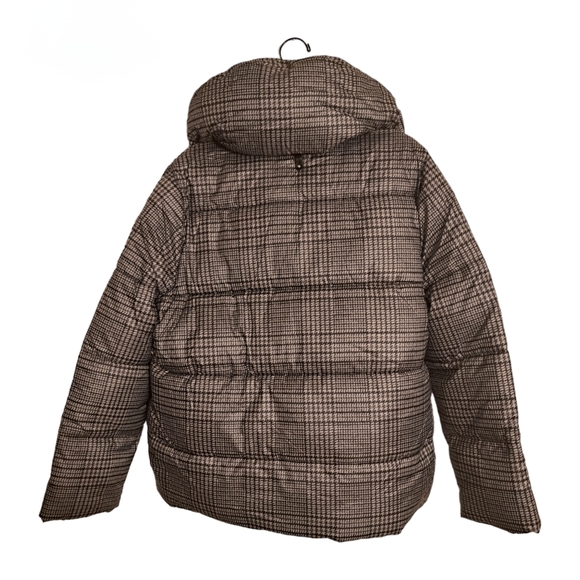 Jason Wu Gray Houndstooth Double Breasted Puffer Coat - Picture 8 of 8